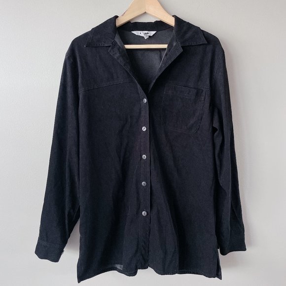 Alia Vintage Shacket black size 14 women’s oversized shirt - Picture 1 of 13